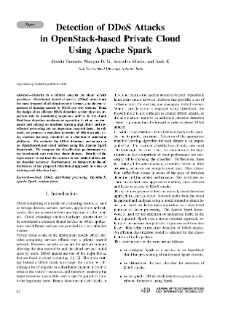 Detection of DDoS Attacks in OpenStack-based Private Cloud Using Apache Spark, Journal of Telecommunications and Information Technology, 2020, nr 4