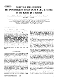 Studying and Modeling the Performance of the TCM-STBC Systems in the Rayleigh Channel, Journal of Telecommunications and Information Technology, 2021, nr 1