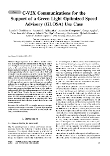 C-V2X Communications for the Support of a Green Light Optimized Speed Advisory (GLOSA) Use Case, Journal of Telecommunications and Information Technology, 2021, nr 2