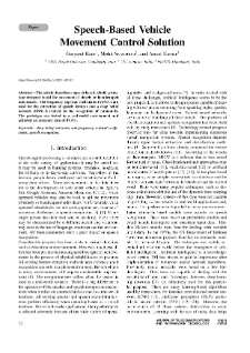 Speech-Based Vehicle Movement Control Solution, Journal of Telecommunications and Information Technology, 2021, nr 3