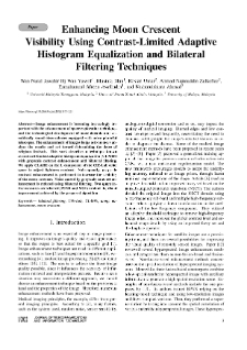 Enhancing Moon Crescent Visibility Using Contrast-Limited Adaptive Histogram Equalization and Bilateral Filtering Techniques, Journal of Telecommunications and Information Technology, 2022, nr 1,