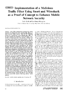 Implementation of a Malicious Traffic Filter Using Snort and Wireshark as a Proof of Concept to Enhance Mobile Network Security, Journal of Telecommunications and Information Technology, 2022, nr 1