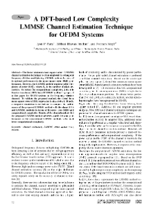 A DFT-based Low Complexity LMMSE Channel Estimation Technique for OFDM Systems, Journal of Telecommunications and Information Technology, 2022, nr 1