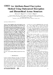An Attribute-Based Encryption Method Using Outsourced Decryption and Hierarchical Access Structure, Journal of Telecommunications and Information Technology, 2022, nr 2