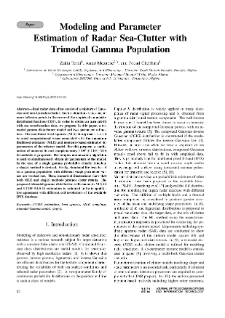 Modeling and Parameter Estimation of Radar Sea-Clutter with Trimodal Gamma Population, Journal of Telecommunications and Information Technology, 2022, nr 2
