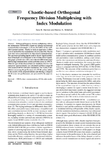 Chaotic-based Orthogonal Frequency Division Multiplexing with Index Modulation, Journal of Telecommunications and Information Technology, 2022, nr 4