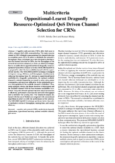 Multicriteria Oppositional-Learnt Dragonfly Resource-Optimized QoS Driven Channel Selection for CRNs, Journal of Telecommunications and Information Technology, 2022, nr 4