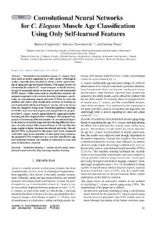 Convolutional Neural Networks for C. Elegans Muscle Age Classification Using Only Self-learned Features, Journal of Telecommunications and Information Technology, 2022, nr 4