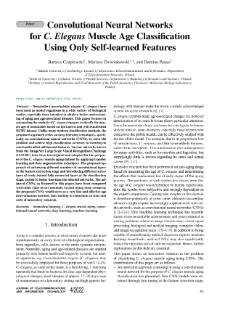 Convolutional Neural Networks for C. Elegans Muscle Age Classification Using Only Self-learned Features, Journal of Telecommunications and Information Technology, 2022, nr 4