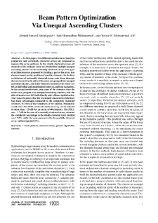 Beam Pattern Optimization Via Unequal Ascending Clusters, Journal of Telecommunications and Information Technology, 2023, nr 1