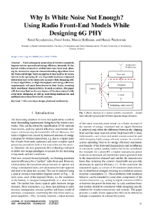 Why Is White Noise Not Enough? Using Radio Front-End Models While Designing 6G PHY, Journal of Telecommunications and Information Technology, 2023, nr 2