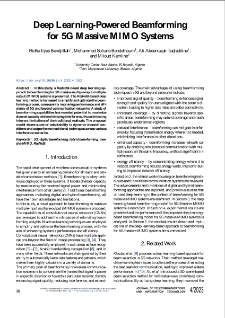 Deep Learning-Powered Beamforming for 5G Massive MIMO Systems, Journal of Telecommunications and Information Technology, 2023, nr 4