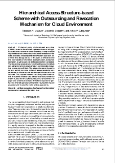 Hierarchical Access Structure based Scheme with Outsourcing and Revocation Mechanism for Cloud Environment, Journal of Telecommunications and Information Technology, 2003, nr 4