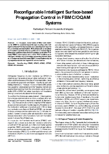 Reconfigurable Intelligent Surface-based Propagation Control in FBMC/OQAM Systems, Journal of Telecommunications and Information Technology, 2024, nr 1