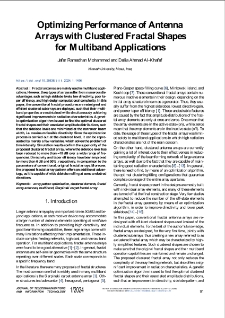 Optimizing Performance of Antenna Arrays with Clustered Fractal Shapes for Multiband Applications, Journal of Telecommunications and Information Technology, 2024, nr 1