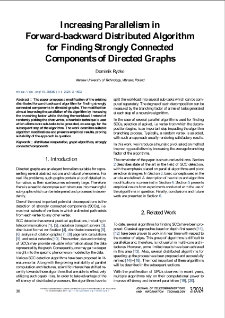 On Increasing Parallelism in the Forward-Backward Distributed Algorithm forFinding Strongly Connected Components of Directed Graphs, Journal of Telecommunications and Information Technology, 2024, nr 3