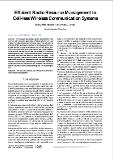 Efficient Radio Resource Management in Cell-less Wireless Communication Systems, Journal of Telecommunications and Information Technology, 2024