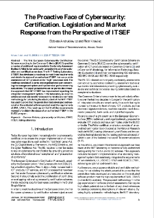 The Proactive Face of Cybersecurity: Certification. Legislation and Market Response from the Perspective of ITSEF, Journal of Telecommunications and Information Technology, 2025, Special Issue