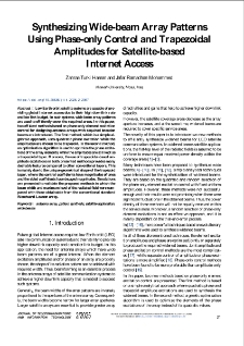 Synthesizing Wide-beam Array Patterns Using Phase-only Control and Trapezoidal Amplitudes for Satellite-based Internet Access, Journal of Telecommunications and Information Technology, 2025, nr 2
