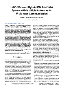 UAV-BS-based Hybrid OMA-NOMA System with Multiple Antennas for Multi-user Communication, Journal of Telecommunications and Information Technology, 2025, nr 2