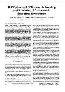 ILP Optimized LSTM-based Autoscaling and Scheduling of Containers in Edge-cloud Environment, Journal of Telecommunications and Information Technology, 2025, nr 2