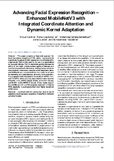Advancing Facial Expression Recognition -- Enhanced MobileNetV3 with Integrated Coordinate Attention and Dynamic Kernel Adaptation, Journal of Telecommunications and Information Technology, 2025, nr 2