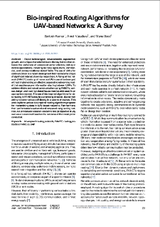Bio-inspired Routing Algorithms for UAV-based Networks: A Survey, Journal of Telecommunications and Information Technology, 2025, nr 3