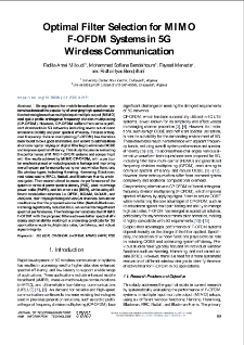 Optimal Filter Selection for MIMO F-OFDM Systems in 5G Wireless Communication, Journal of Telecommunications and Information Technology, 2025, nr 3