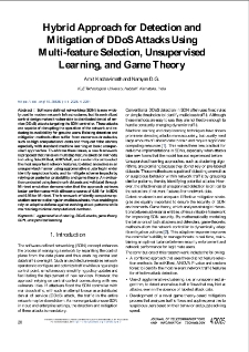 Hybrid Approach for Detection and Mitigation of DDoS Attacks Using Multi-feature Selection, Unsupervised Learning, and Game Theory, Journal of Telecommunications and Information Technology, 2025