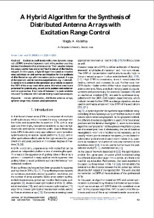 A Hybrid Algorithm for the Synthesis of Distributed Antenna Arrays with Excitation Range Control, Journal of Telecommunications and Information Technology, 2025