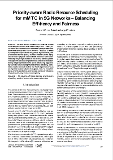 Priority-aware Radio Resource Scheduling for mMTC in 5G Networks -- Balancing Efficiency and Fairness, Journal of Telecommunications and Information Technology, 2026, nr 1