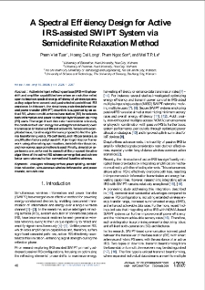 A Spectral Efficiency Design for Active IRS-assisted SWIPT System via Semidefinite Relaxation Method, Journal of Telecommunications and Information Technology, 2026, nr 1