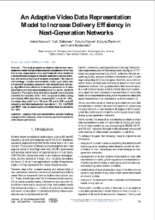 An Adaptive Video Data Representation Model to Increase Delivery Efficiency in Next-Generation Networks, Journal of Telecommunications and Information Technology, 2026, nr 1