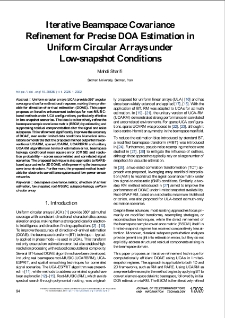 Iterative Beamspace Covariance Refinement for Precise DOA Estimation in Uniform Circular Arrays under Low-snapshot Conditions, Journal of Telecommunications and Information Technology, 2026, nr 1
