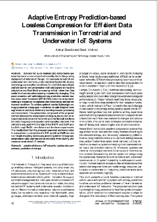 Adaptive Entropy Prediction-based Lossless Compression for Efficient Data Transmission in Terrestrial and Underwater IoT Systems, Journal of Telecommunications and Information Technology, 2026, nr 3