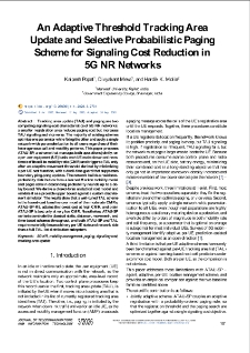 An Adaptive Threshold Tracking Area Update and Selective Probabilistic Paging Scheme for Signaling Cost Reduction in 5G NR Networks, Journal of Telecommunications and Information Technology, 2026, nr 3