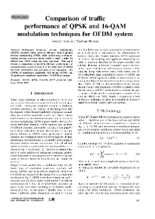 Comparison of traffic performance of QPSK and 16-QAM modulation techniques for OFDM system, Journal of Telecommunications and Information Technology, 2005, nr 1