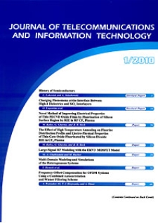 Journal of Telecommunications and Information Technology, 2010, nr 1