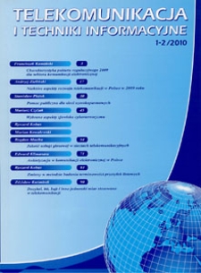 Telekomunikacja i Techniki Informacyjne, 2010, nr 1-2