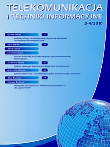 Problemy ochrony sieci teleinformatycznych przed narażeniami i terroryzmem elektromagnetycznym. Telekomunikacja i Techniki Informacyjne, 2010, nr 3-4