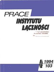 Prace Instytutu Łączności, 1994, nr 103