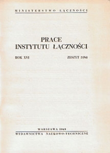 Prace Instytutu Łączności, 1969, nr 54