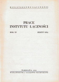 Prace Instytutu Łączności, 1968, nr 51