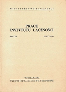 Prace Instytutu Łączności, 1965, nr 38