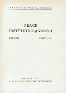 Prace Instytutu Łączności, 1970, nr 58