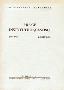 Prace Instytutu Łączności, 1970, nr 58