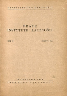 Prace Instytutu Łączności, 1959, nr 14