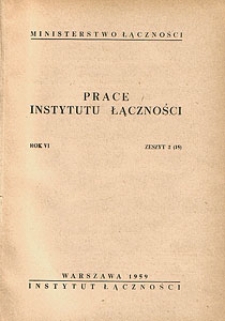 Prace Instytutu Łączności, 1959, nr 15