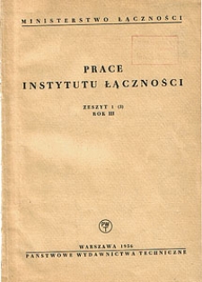 Prace Instytutu Łączności, 1956, nr 3