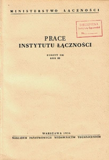 Prace Instytutu Łączności, 1956, nr 4